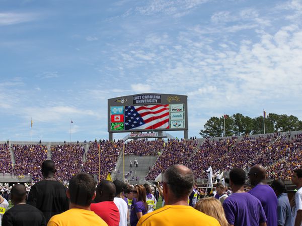 美國(guó)ECU體育場(chǎng)全彩led顯示屏