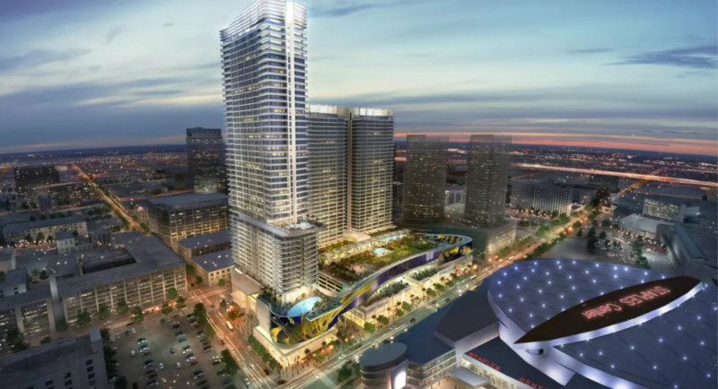 上海三思-洛杉磯3500平米戶(hù)外LED效果圖