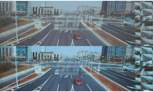 國(guó)內(nèi)某監(jiān)控中心顯示系統(tǒng)開啟HDR前后效果圖（上海三思供應(yīng)）