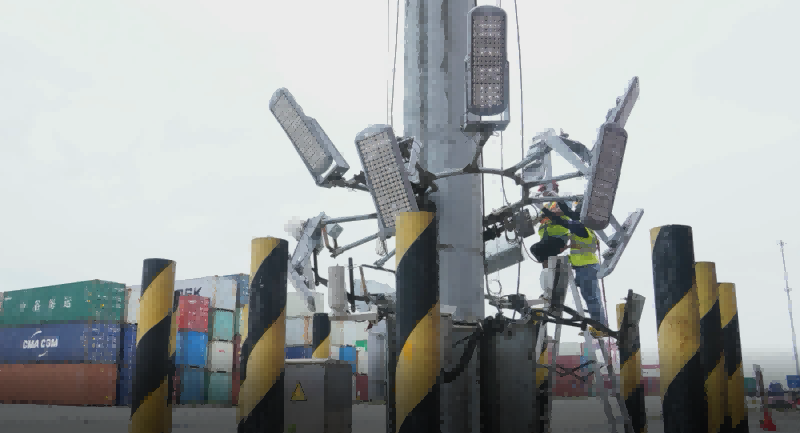 三思項(xiàng)目-某國(guó)內(nèi)港口碼頭高桿燈改造范例圖