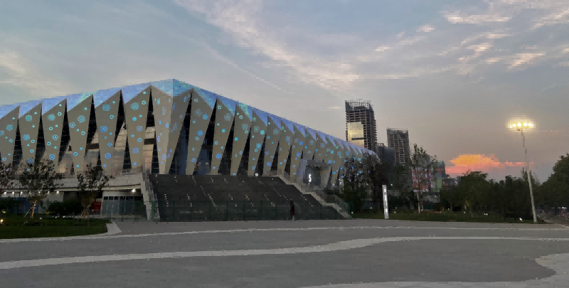 第十四屆全運(yùn)會(huì)的主會(huì)場(chǎng)西安奧體中心廣場(chǎng)-三思高桿燈應(yīng)用圖