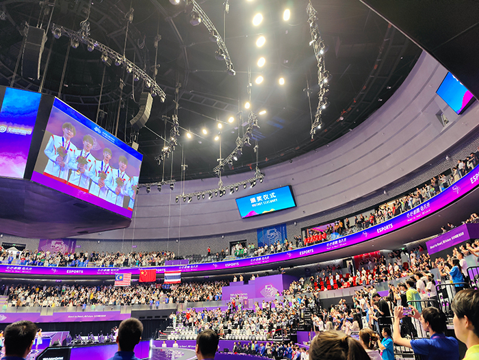 電競(jìng)首金,LED顯示屏,高清呈現(xiàn),亞運(yùn)精彩,這家企業(yè)來自閔行